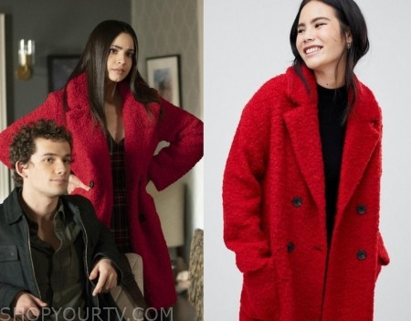 The Perfectionists: Season 1 Episode 7 Ava's Red Fur Coat | Shop Your TV