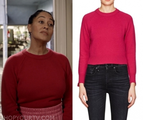 Blackish: Season 5 Episode 23 Rainbow's Dark Pink Sweater | Shop Your TV