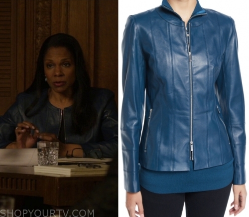 The Good Fight: Season 3 Episode 9 Barbara's Blue Leather Jacket | Shop ...