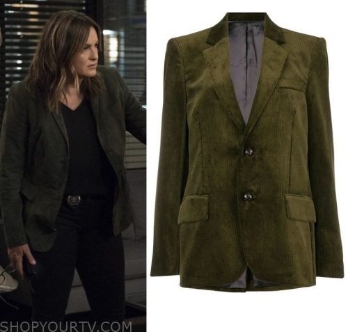 Law Order Svu Season 20 Episode 20 Olivia S Green Cord Blazer Shop Your Tv