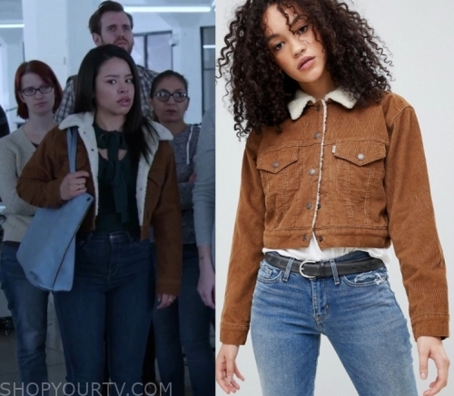 Good Trouble: Season 2 Episode 2 Mariana's Corduroy Sherpa Jacket ...