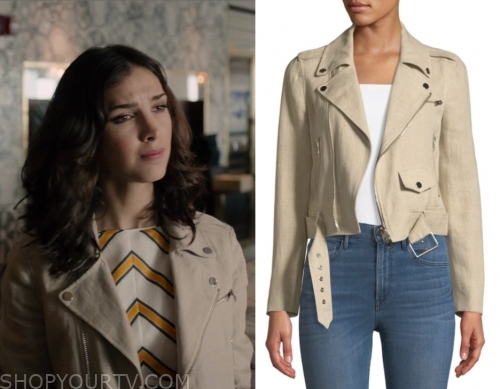 Grand Hotel: Season 1 Episode 1 Alicia's Tan Moto Jacket | Shop Your TV