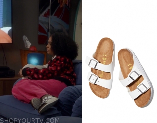 Grown-ish: Season 2 Episode 12 Zoey's White Sandals | Shop Your TV