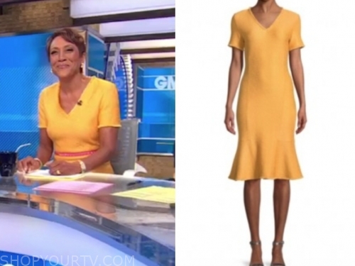 Good Morning America: June 2019 Robin Roberts's Orange Tweed Dress ...