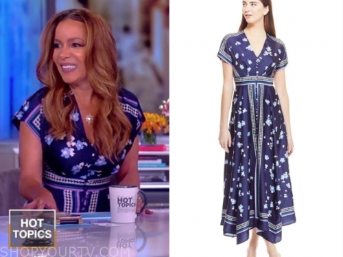 The View: June 2019 Sunny Hostin's Floral V-neck Dress 