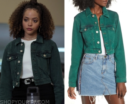 Trinkets: Season 1 Episode 5 Tabitha's Green Denim Jacket | Shop Your TV