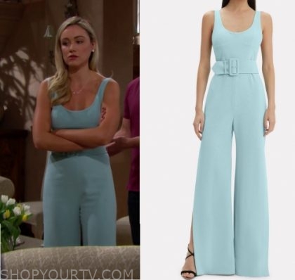 aqua blue jumpsuit