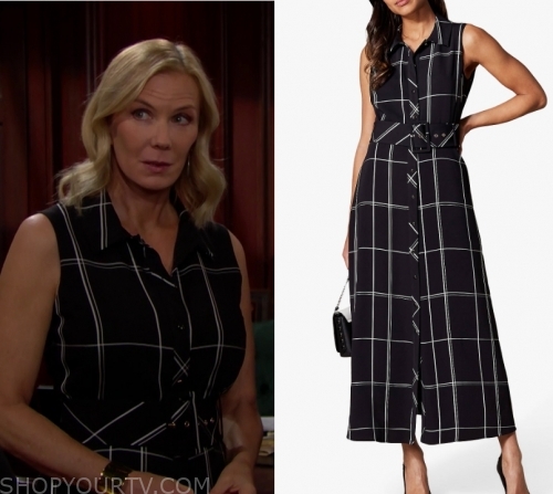 Bold & the Beautiful: June 2019 Brooke's Black Check Dress | Shop Your TV