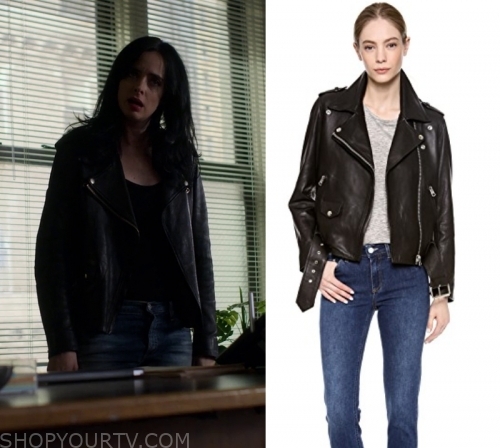 Jessica Jones: Season 3 Episode 9 Jessica's Black Leather Jacket | Shop ...