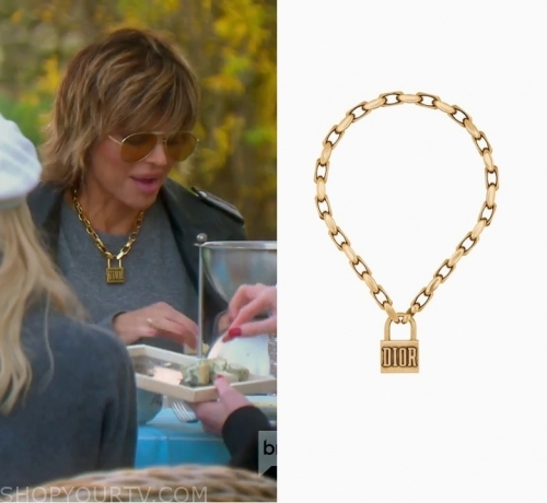 dior padlock chain necklace