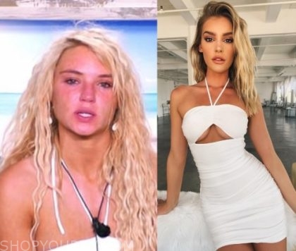 Love Island Season 5 Episode 13 Lucie s White Halter Dress Shop