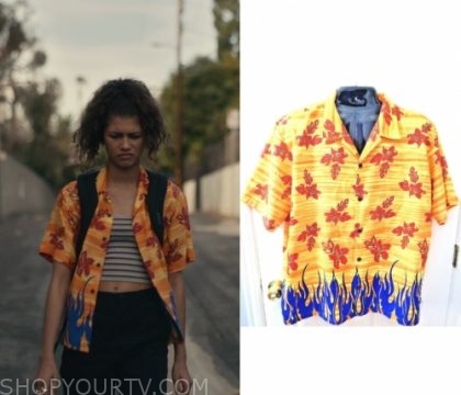 flames hawaiian shirt