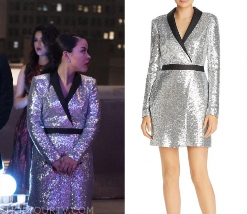 Good Trouble Season 2 Episode 3 Marianas Sequin Wrap Dress Shop Your Tv