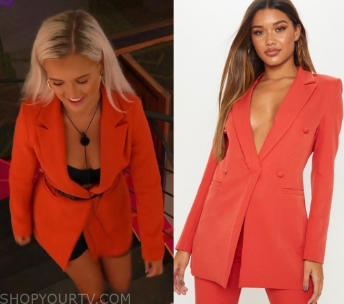 molly mae orange blazer dress