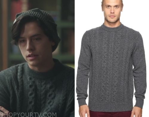 Riverdale Season 1 Episode 9 Jughead s Grey Knit Sweater Shop