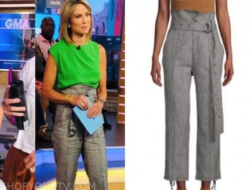 Good Morning America: July 2019 Amy Robach's Houndstooth High Waisted ...