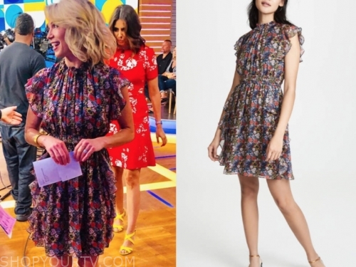 Good Morning America: July 2019 Amy Robach's Floral Ruffle Dress | Shop ...