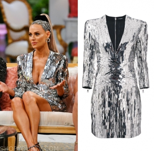 RHOBH: Season 9 Episode 22 Dorit's Sequin V Neck Dress