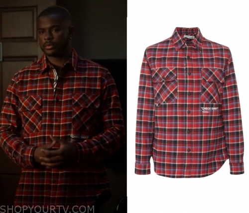 Grown-ish: Season 2 Episode 19 Aaron's Red Plaid Shirt | Shop Your TV