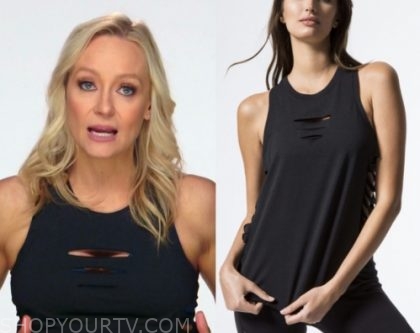 Revenge Body with Khloe Kardashian: Season 3 Episode 1 Simone's Black  Ripped Tank Top