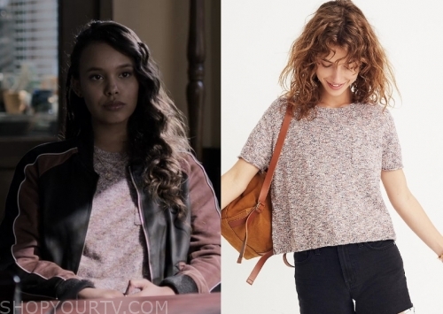 13 Reasons Why: Season 3 Episode 1 Jessica's Pink Marled Sweater | Shop ...