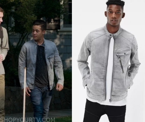 13 Reasons Why: Season 3 Episode 1 Tony's Acid Wash Jacket | Shop Your TV