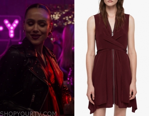 Four Weddings and a Funeral: Season 1 Episode 7 Maya's Red Zip Dress ...