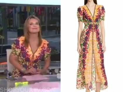 The Today Show August 2019 Savannah Guthrie S Floral Silk Midi