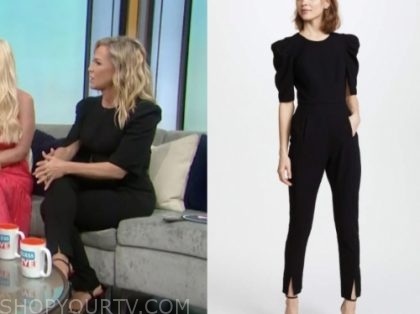 Access Hollywood: August 2019 Jennie Garth's Black Puff Sleeve Jumpsuit ...