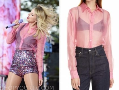 Good Morning America: August 2019 Taylor Swift's Pink Sheer Button