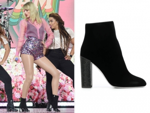 Good Morning America: August 2019 Taylor Swift's Black Embellished Heel ...