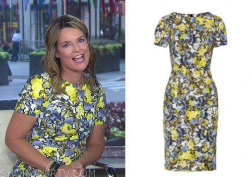 The Today Show: August 2019 Savannah's Yellow and Grey Floral Sheath ...