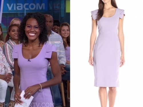 Good Morning America: August 2019 Janai Norman's Lavender Sheath Dress ...