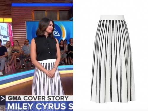 Good Morning America: August 2019 Cecilia Vega's White and Black Knit ...