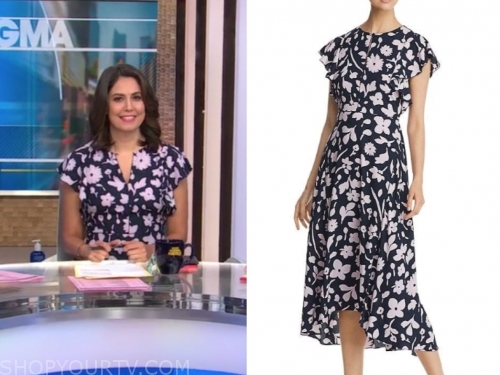 Good Morning America: August 2019 Cecilia Vega's Purple Floral Dress ...