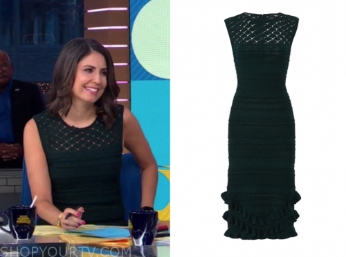 Good Morning America: August 2019 Cecilia Vega's Green Knit Dress ...