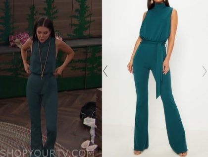 teal green jumpsuit