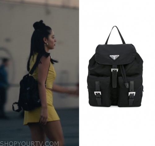 The whole pink and blue worn by Maddy Perez (Alexa-a-Half) in Euphoria  (S01E03)