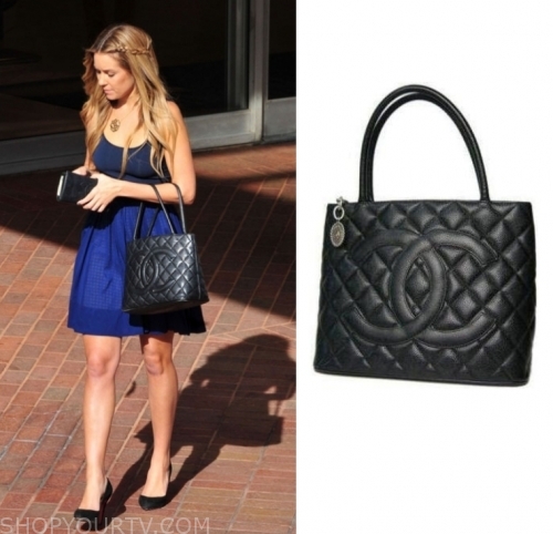 The Hills: Season 5 Episode 4 Lauren's Black Quilted Tote Bag