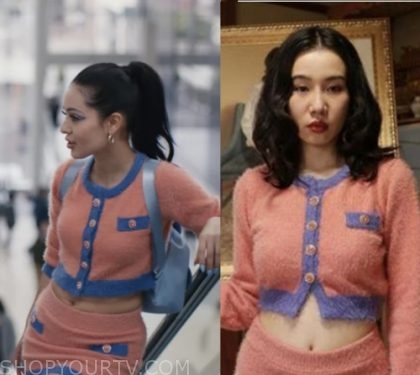C on X: Maddy is wearing the “orange cobalt blue knit set” from