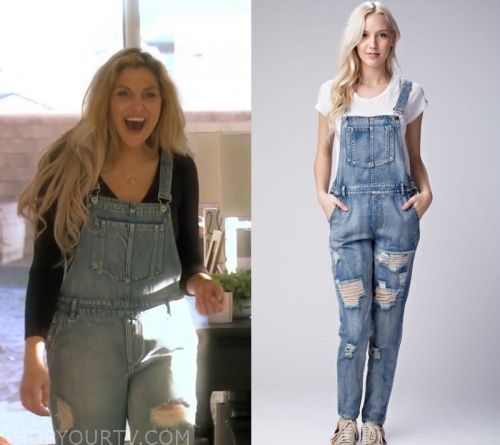 honey punch denim jumpsuit