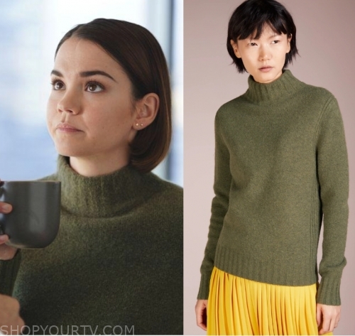 olive green turtleneck