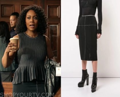 All Rise: Season 1 Episode 1 Lola's Stitch Detail Pencil Skirt | Shop ...