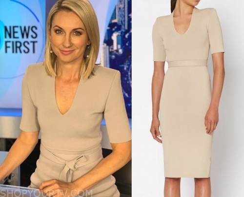 10 News First (AU): September 2019 Georgie's Taupe Dress | Shop Your TV