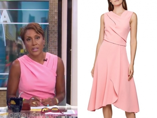 Good Morning America: September 2019 Robin Roberts's Pink Wrap Drape ...