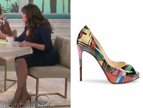 The Talk: September 2019 Marie Osmond's Multicolor Printed Peep Toe ...