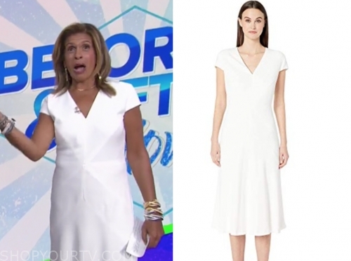 The Today Show: September 2019 Hoda Kotb's White V-Neck Dress | Shop ...