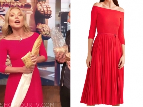 September 2019 Kelly Ripa's Red Midi 