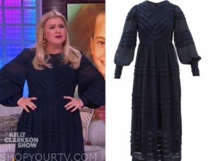 The Kelly Clarkson Show: September 2019 Kelly Clarkson's Navy Blue Maxi ...