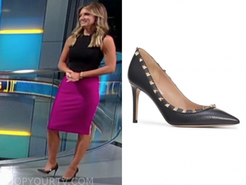 Fox and Friends: September 2019 Jillian Mele's Black Studded Trim Heels ...